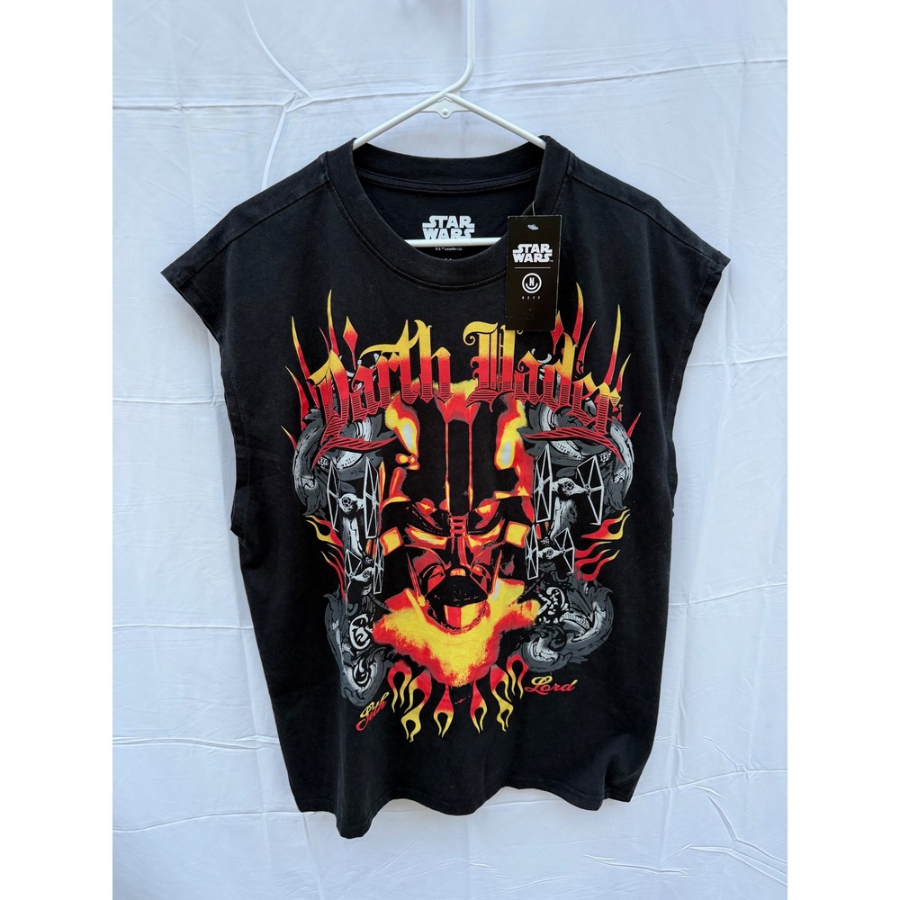 Neff Star Wars Darth Vader Muscle Tee Mens Medium Black Heavy Metal Graphic Tank